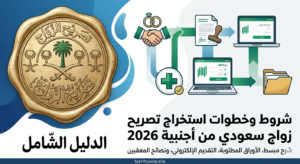 شروط وخطوات استخراج تصريح زواج سعودي من أجنبية 2026